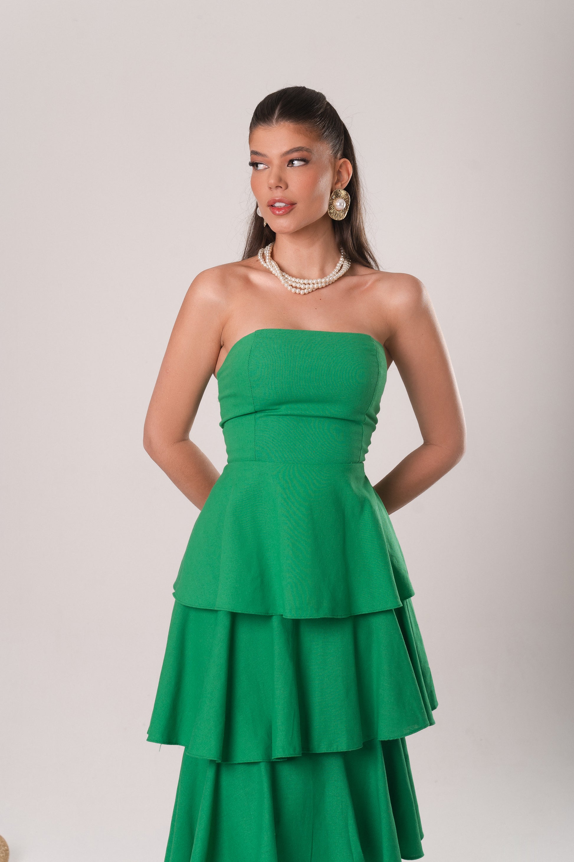 Emerald Layers Dress – Holiday Collection