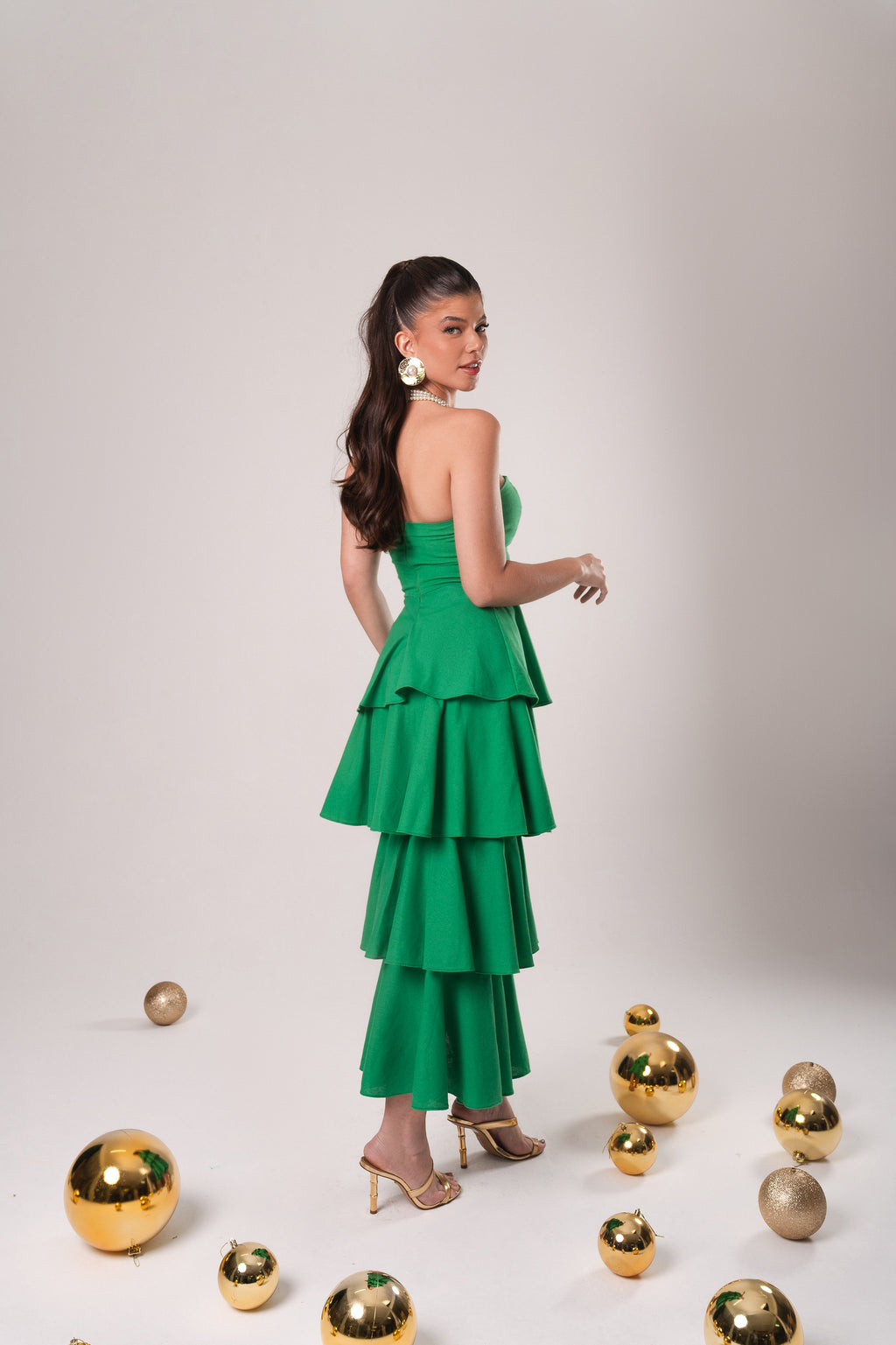 Emerald Layers Dress – Holiday Collection